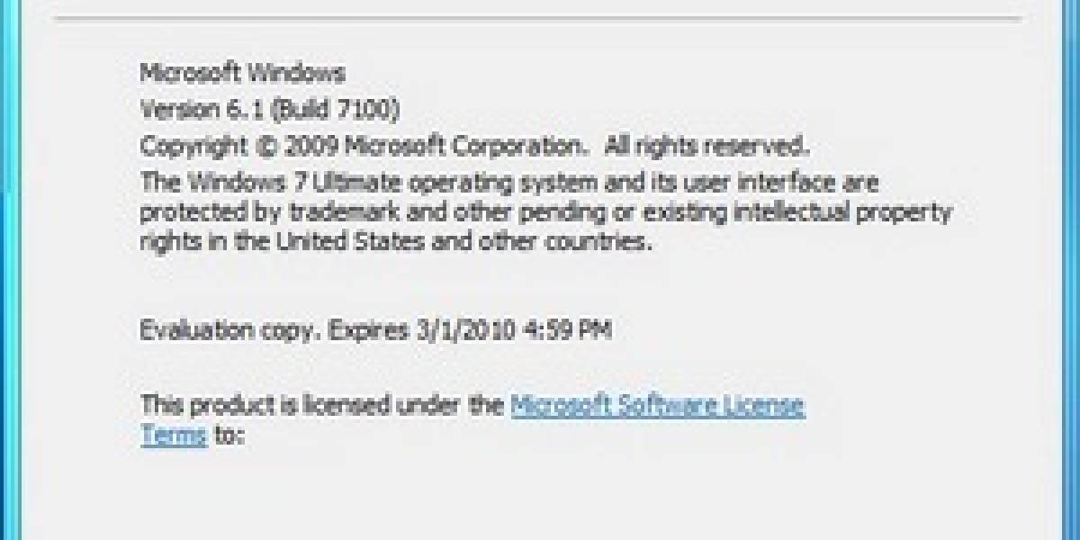 Sorpresa en el Windows 7 RC Build 7100
