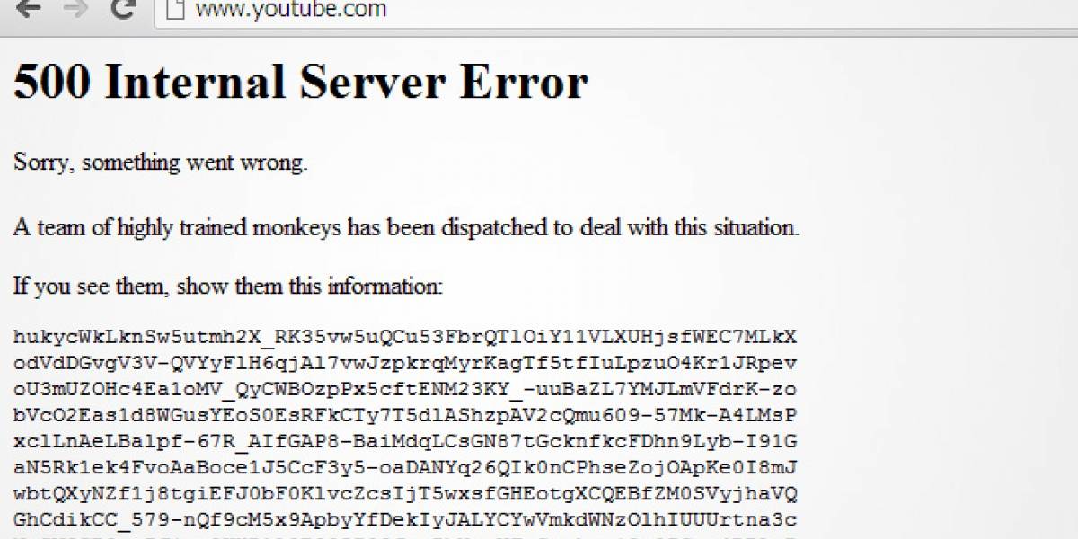 YouTube está fuera de servicio temporalmente (actualizado)