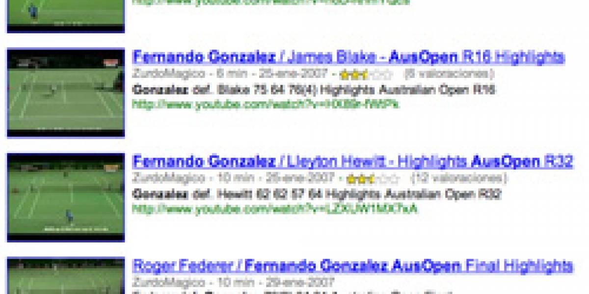 Google Video ahora encuentra videos de YouTube