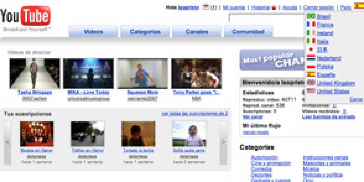 YouTube lanza versiones internacionales