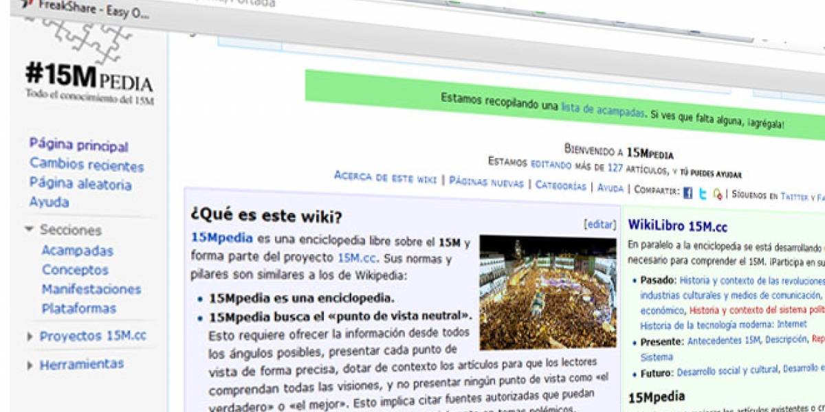 Nace la #15MPedia: La Wikipedia para documentar el 15-M en España
