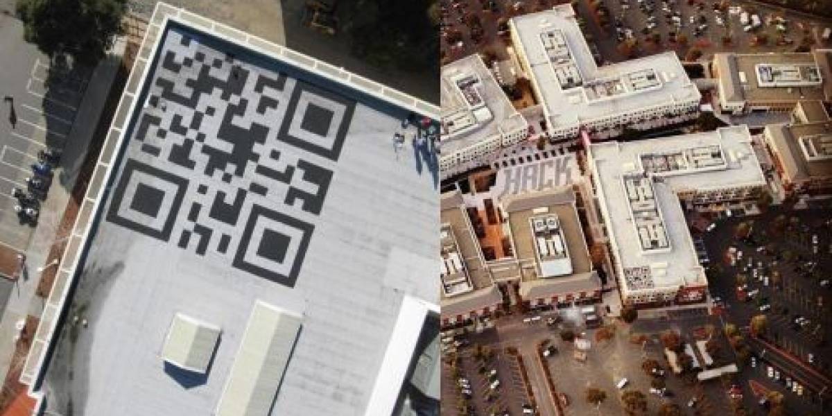 Facebook pinta código QR de 13 metros en el techo de sus nuevas oficinas