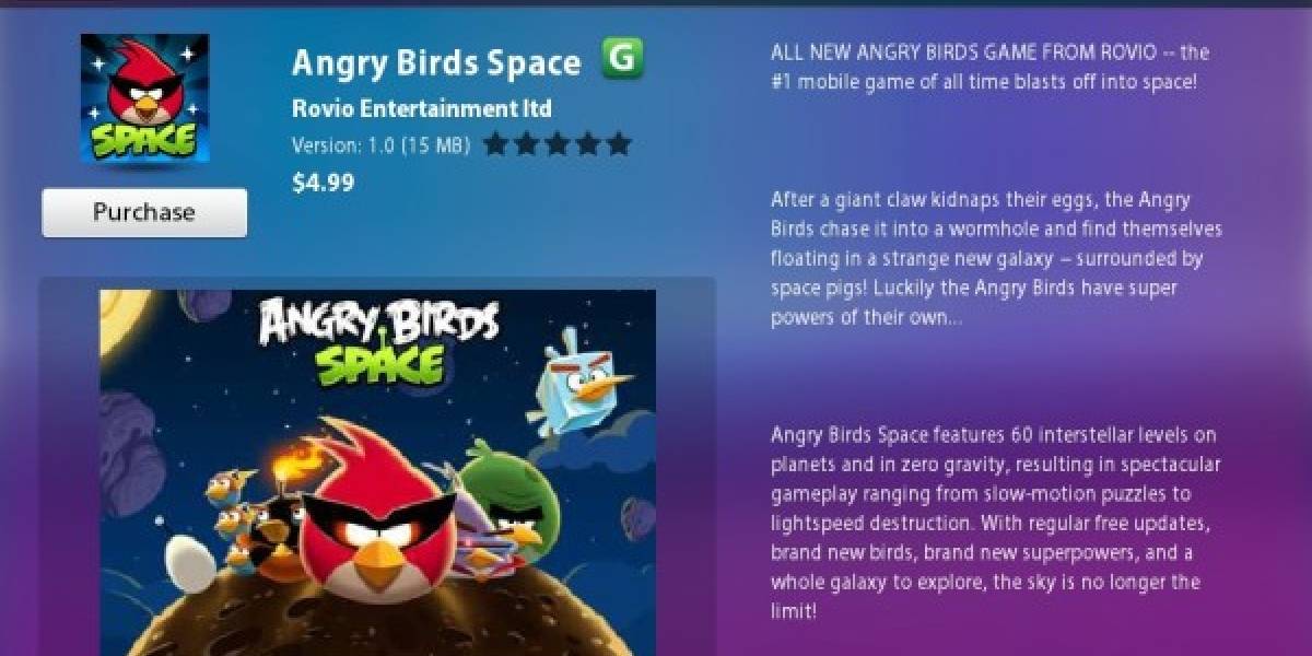 Angry Birds Space hace su arribo oficial a BlackBerry PlayBook