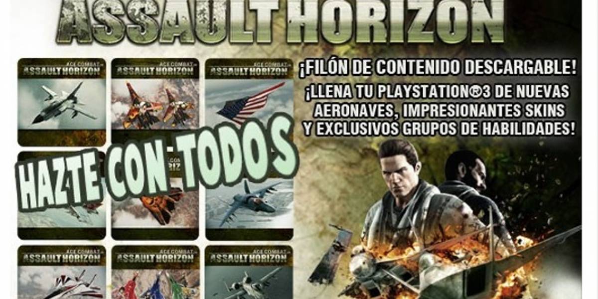 Gánate una colección de DLCs para Ace Combat Assault Horizon de PS3
