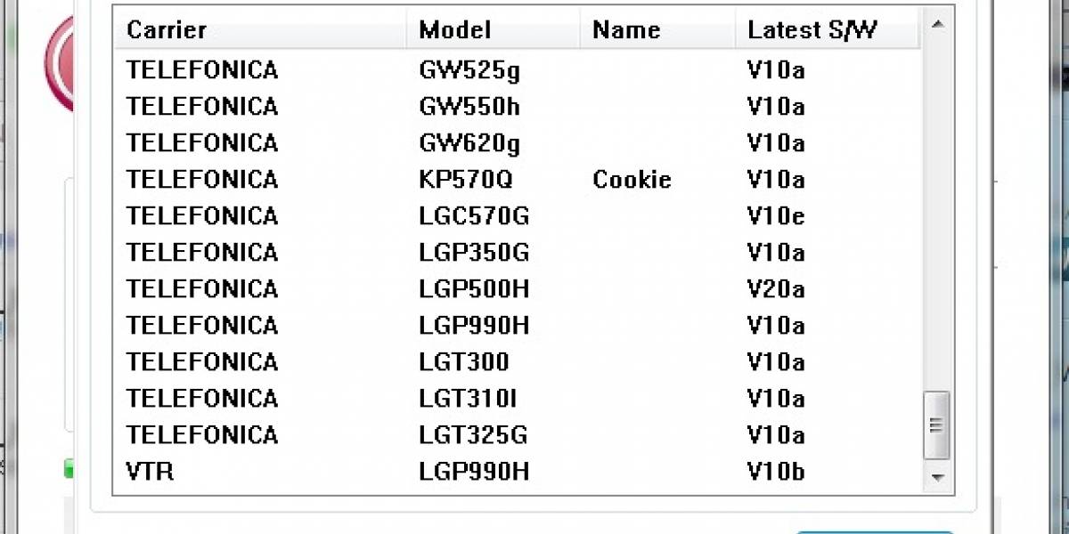 ¡Sorpresa! Software de actualización de LG acusa la llegada del Optimus 2X a VTR Móvil