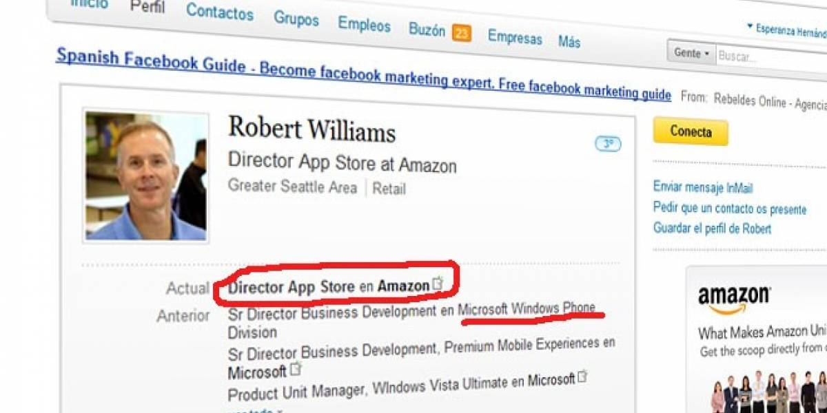 Amazon ficha a otro ex directivo de Windows Phone... ¿Para trabajar en su smartphone?