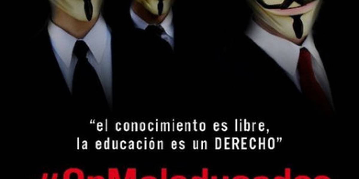 Anonymous inicia protesta por la educación en Republica Dominicana