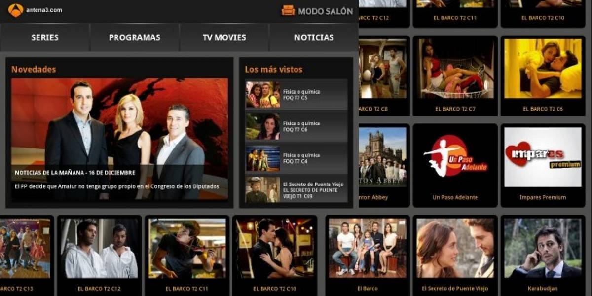 La española Antena 3 llega a los dispositivos móviles de Samsung