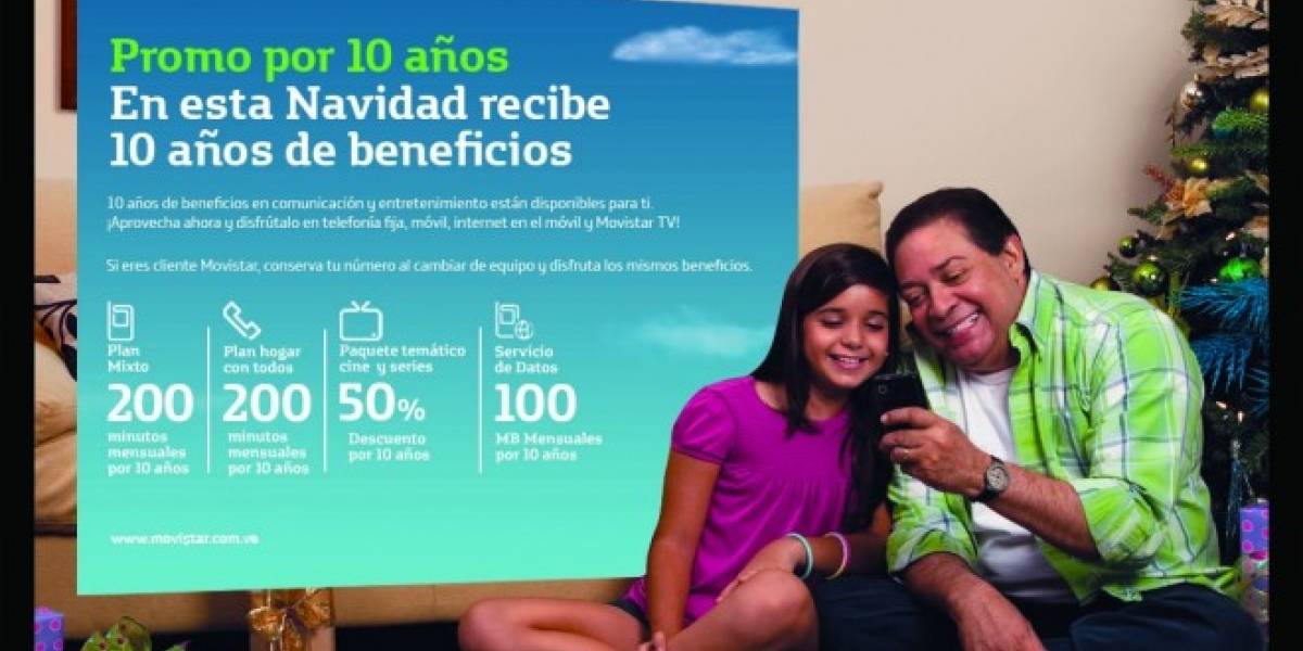 Venezuela: Promo navideña de Movistar obsequia 10 años de beneficios
