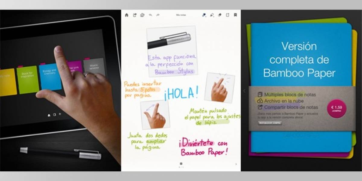 Nueva versión de la aplicación Bamboo Paper: Ahora con imágenes y fotos