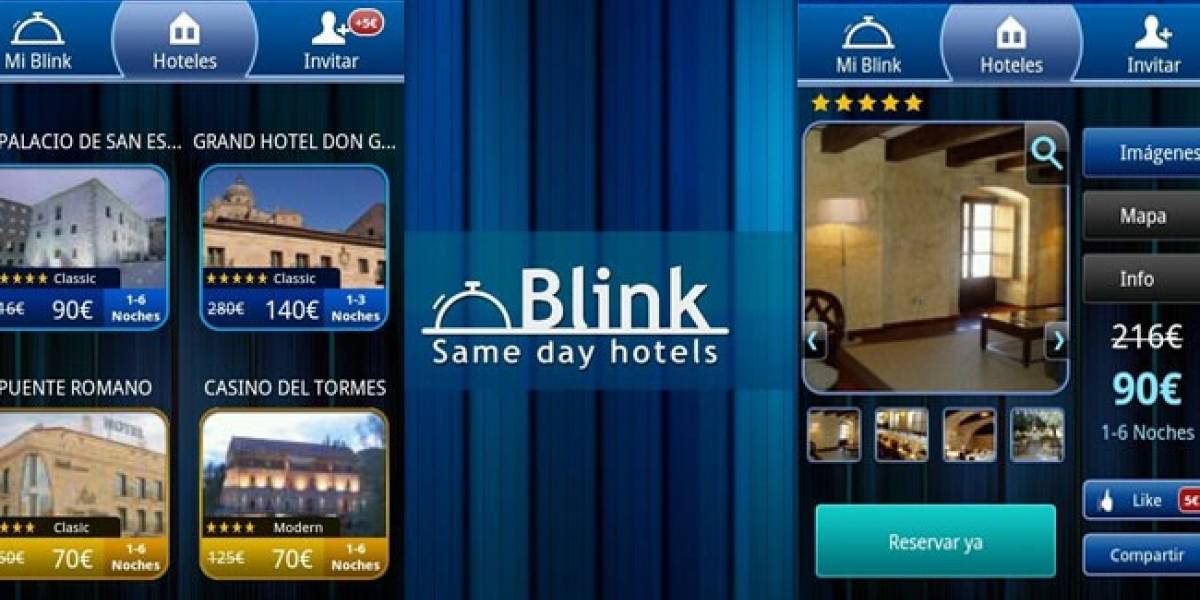 Blink te permite hacer reservas en hoteles de lujo con tu móvil