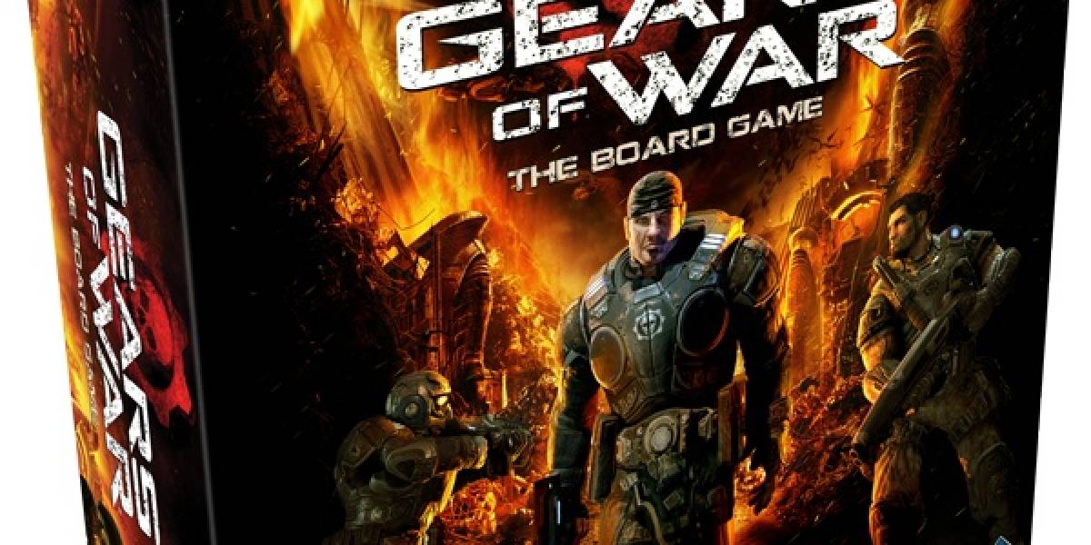 Muchas figuras musculosas en este juego de tablero de Gears of War