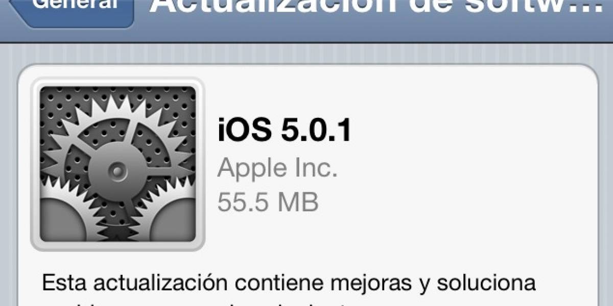 Apple libera iOS 5.0.1 mediante actualización OTA