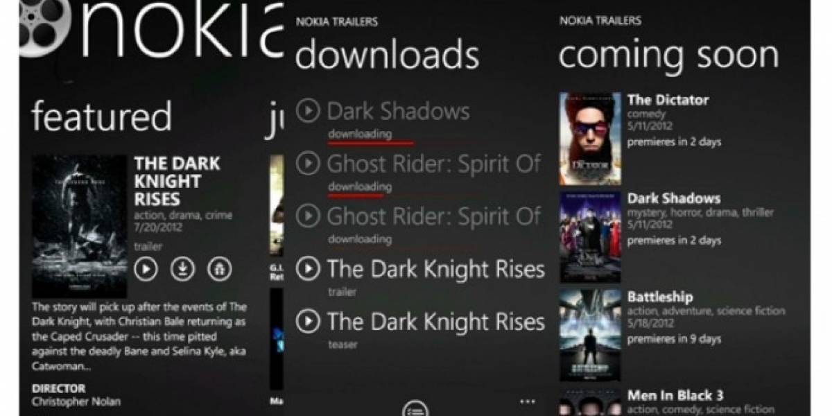 Nokia lanza app de trailers para Lumia