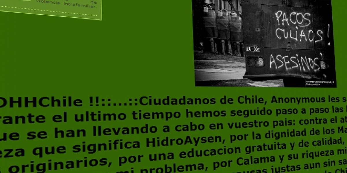 Chile: Anonymous lanza ataque contra la web de Carabineros