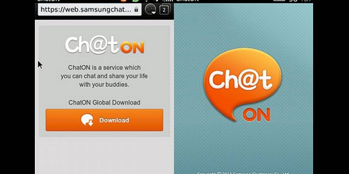 Samsung ChatON ahora disponible para BlackBerry