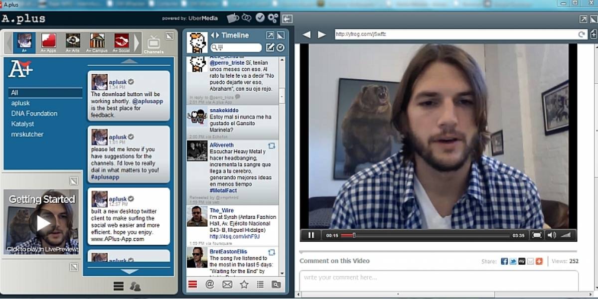 WTF? UberMedia y Ashton Kutcher presentan A.plus, un cliente de Twitter