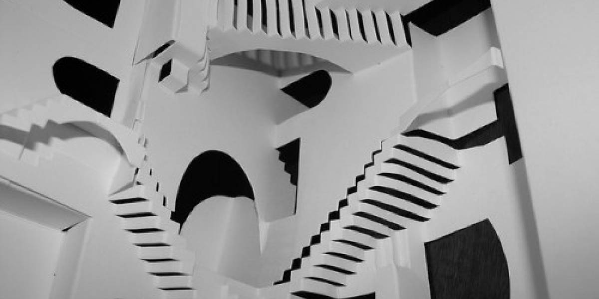 La relatividad de Escher recreada a través del origami
