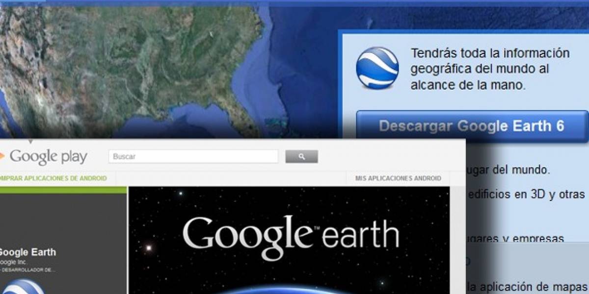 Google Earth se actualiza para Android y echa un cable a su red social Google+