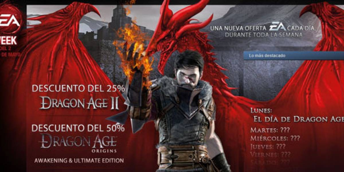 Ofertón de Dragon Age en Steam