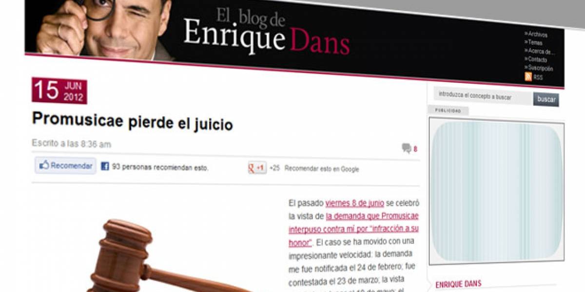 España: Promusicae pierde el juicio contra el bloguero Enrique Dans