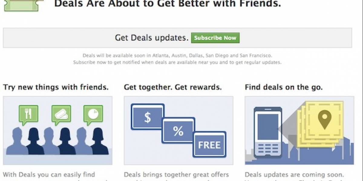 Facebook lanza su propio sitio de cupones