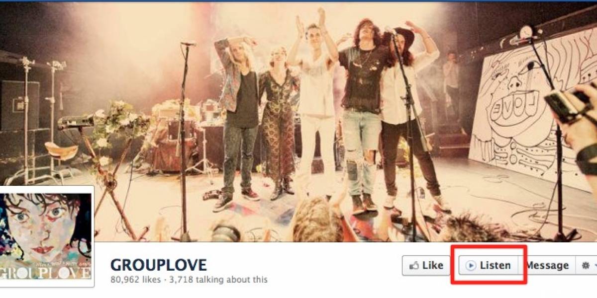 Facebook incorpora nuevo botón "Listen" en páginas de música