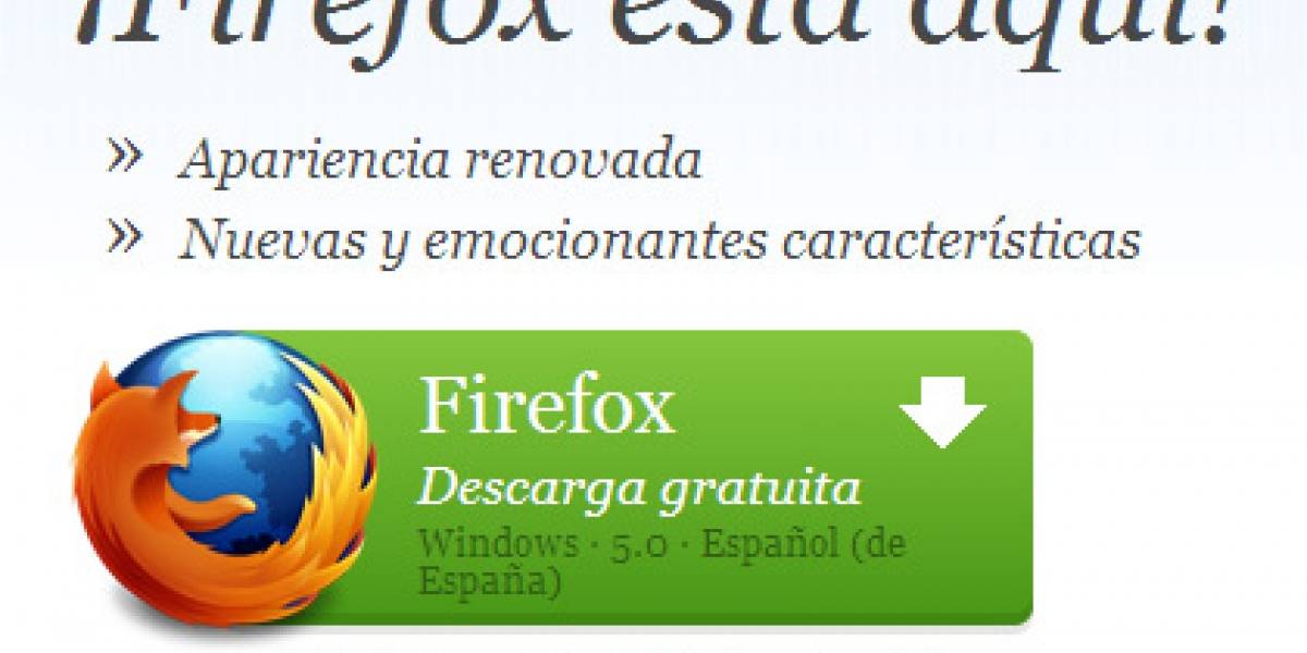 Firefox 5 ya se puede descargar de forma oficial