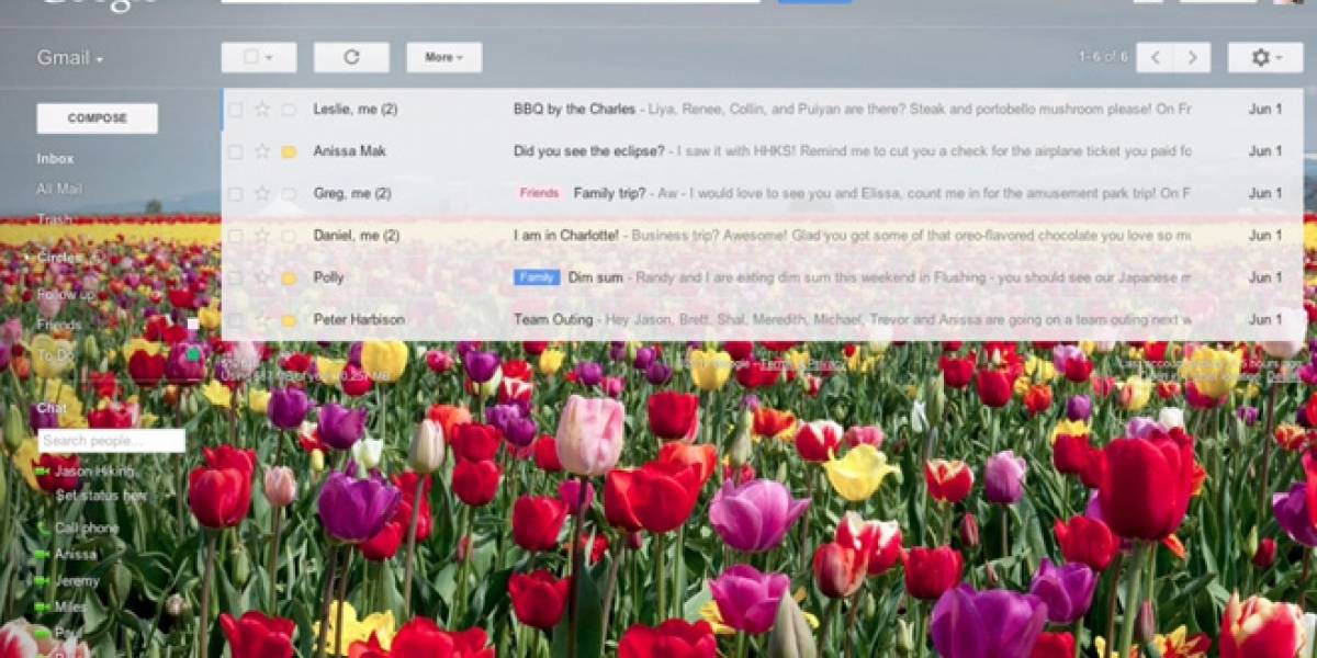 Gmail agrega la opción de elegir el fondo que quieras