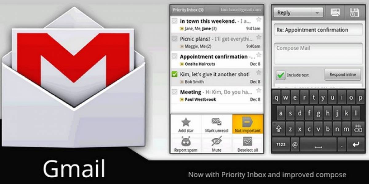 Gmail para Android se actualiza para ofrecer una interfaz ICS a usuarios de Honeycomb
