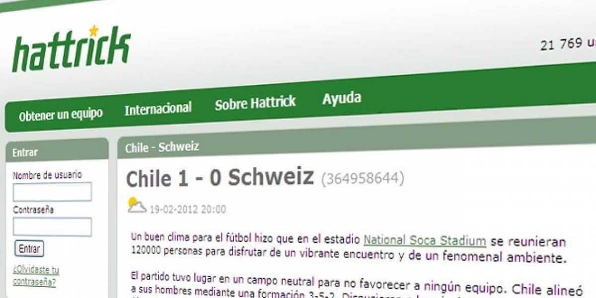Chile se convirtió en el campeón mundial de Hattrick