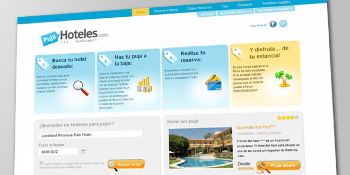 España: Decide el precio de tu habitación de hotel a través de Internet