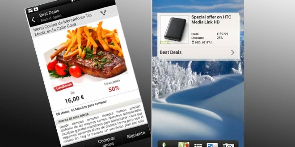 Best Deals: La aplicación de cupones de descuento para España de HTC