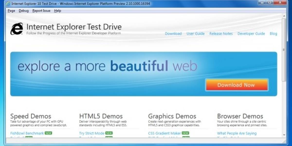 Microsoft muestra una primera vista de Internet Explorer 10