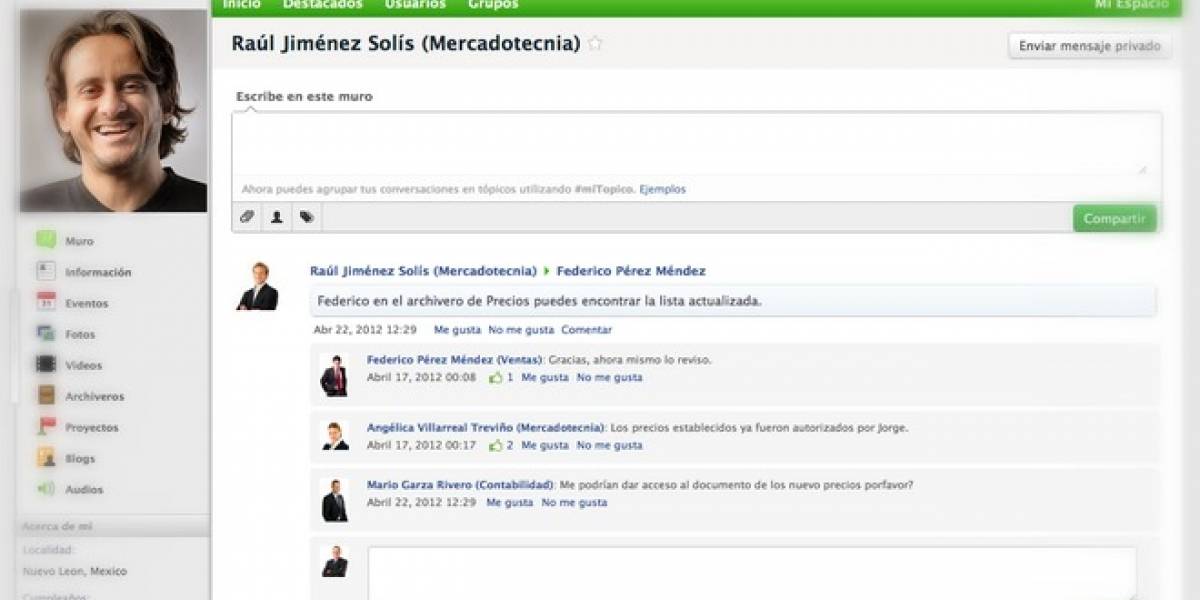 México: Presentan inTeam, una red social para empresas mexicanas