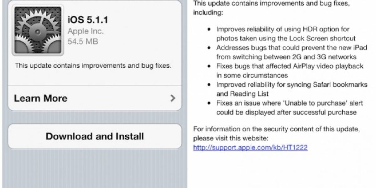 Apple lanza nueva actualización para iOS