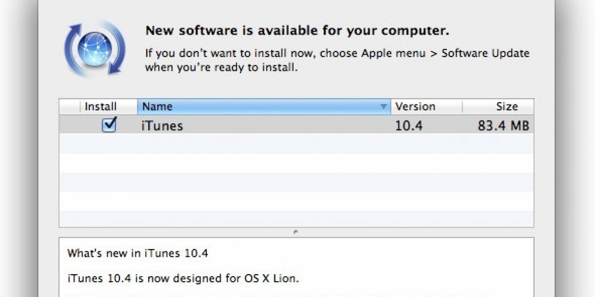 iTunes e iWork también reciben actualización