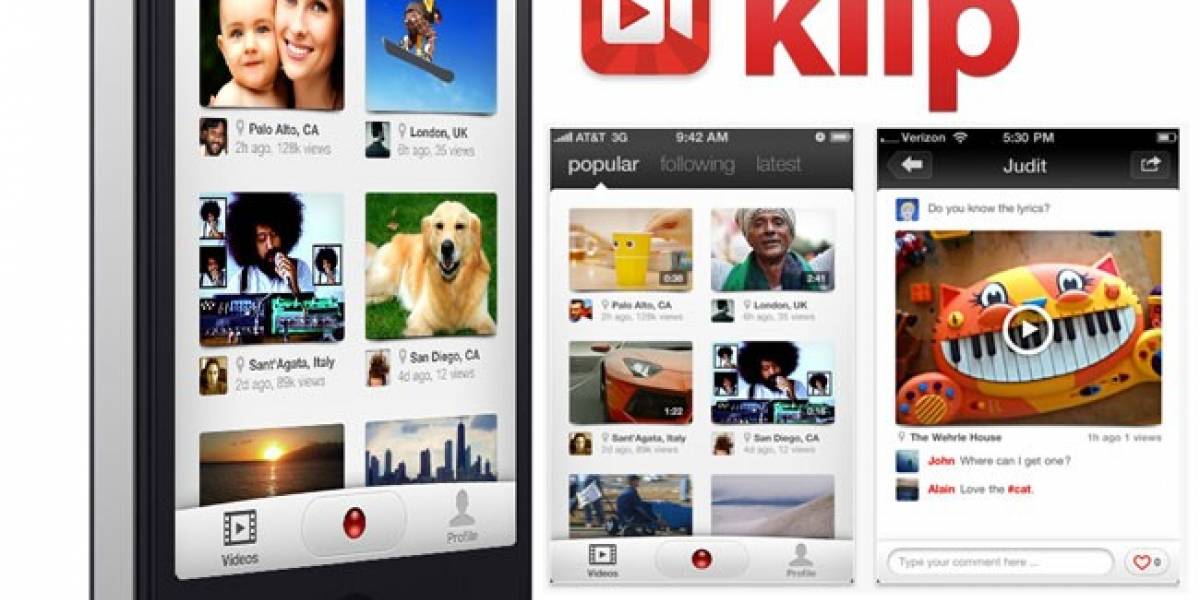 Klip comparte los vídeos que grabas en tu smartphone y los hace más sociales