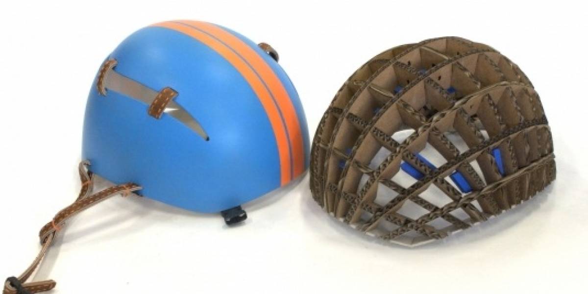 Nuevo casco de cartón es cuatro veces más seguro que su par de poliestireno