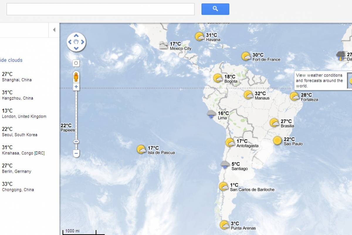 Google Maps ahora da el pronóstico del tiempo