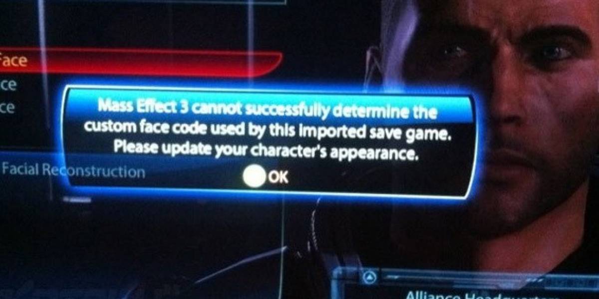 Reportan problemas para importar la apariencia de Shepard en Mass Effect 3