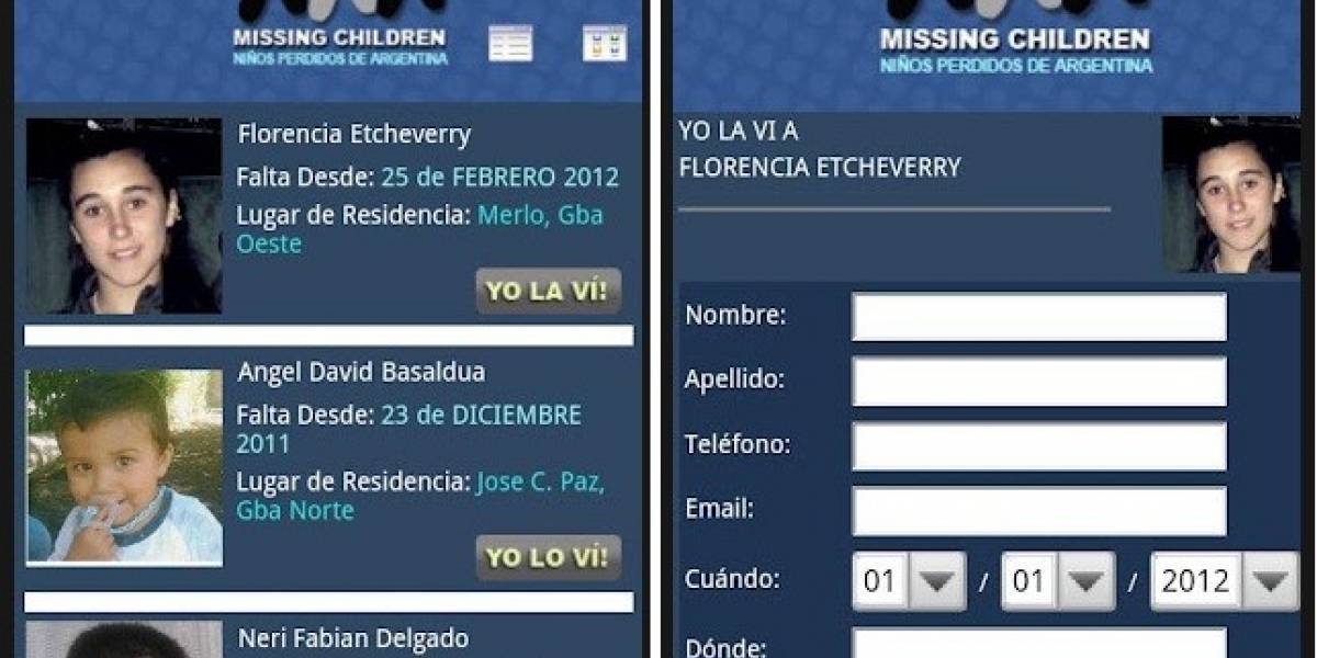 Argentina: Missing Children lanza aplicación para iPhone y Android