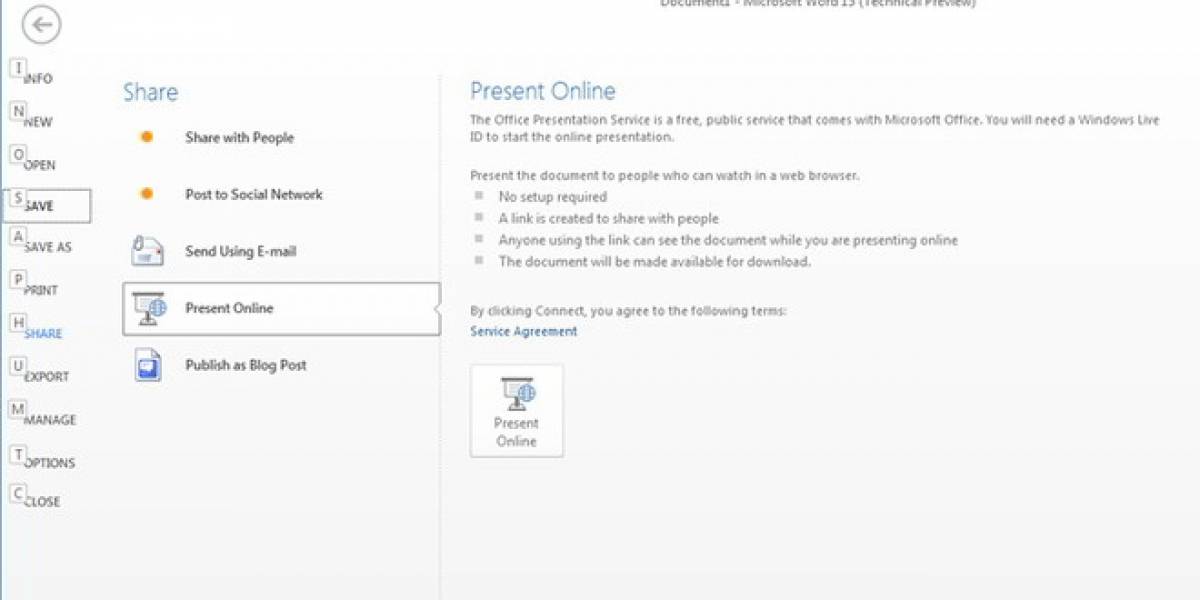 Microsoft Office 15 nos permitirá compartir documentos a través de un navegador web