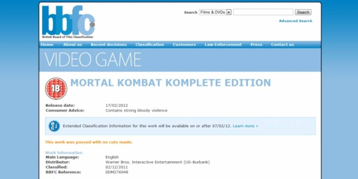 Futurología: se viene Mortal Kombat Komplete Edition