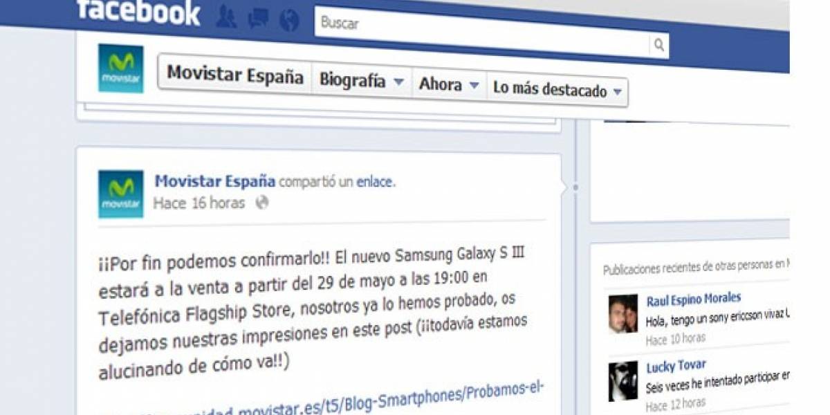Movistar confirma que venderá el Galaxy S III en España
