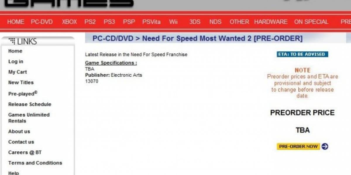Tienda sudafricana filtra Dead Space 3 y Need for Speed: Most Wanted 2