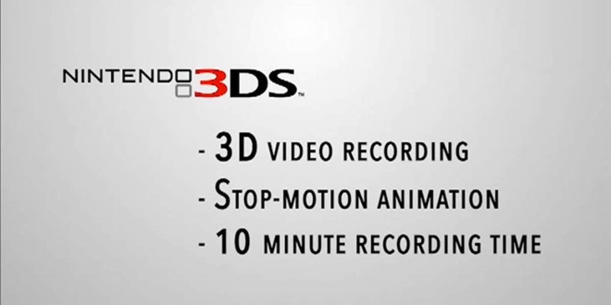 Nintendo 3DS podrá grabar video en 3D estereoscópico en Noviembre