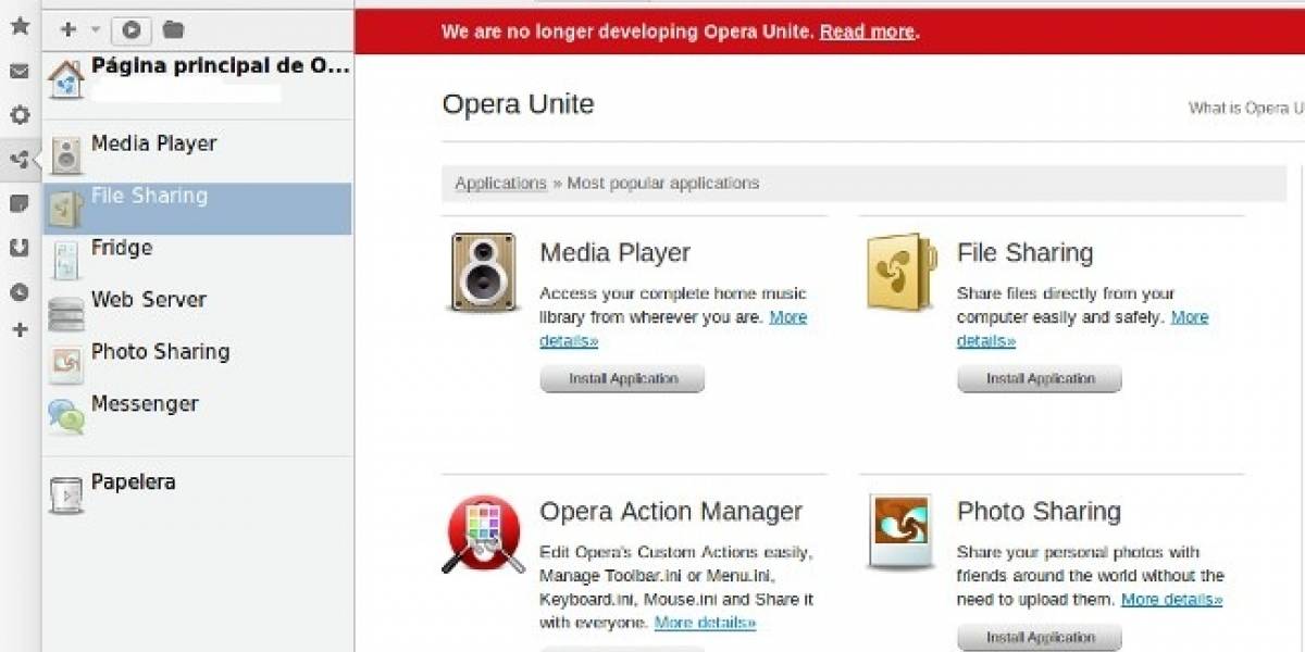Opera 12 pierde Unite, voz y widgets