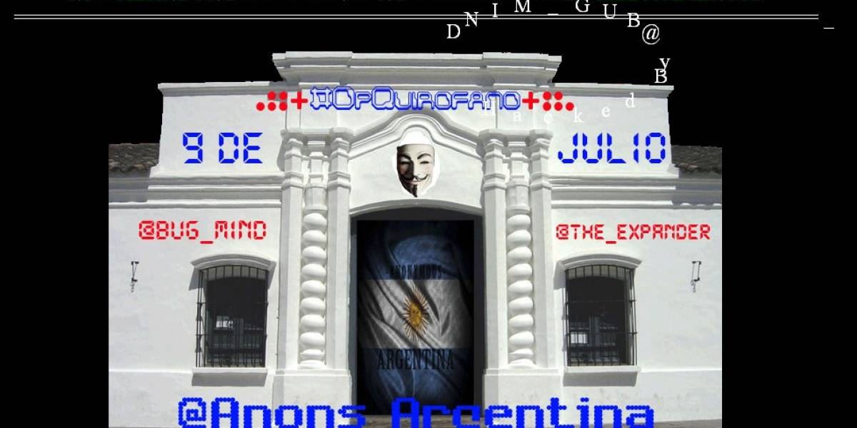 Anonymous inició "Operación Quirófano" contra sitios de organismos del estado en Argentina