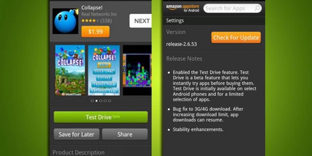 Tienda de aplicaciones de Amazon permitirá probar aplicaciones de pago para Android